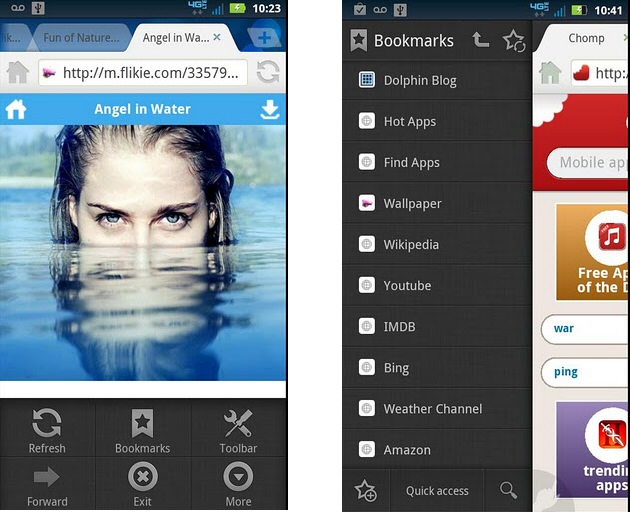 Dolphin Browser HD Android App
